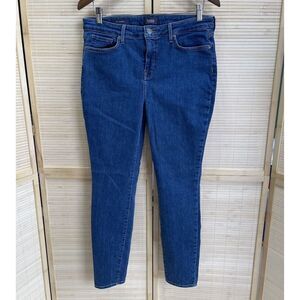 NYDJ Ami Skinny Ankle Jeans Womens 10 Blue Dark Wash Lift Tuck Stretch